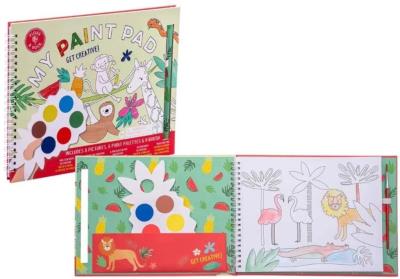 Kolorowanki z farbkami dżungla. Wydawca: Floss & Rock. SmakLiter.pl Opakowanie Kolorowanki z farbkami dżungla