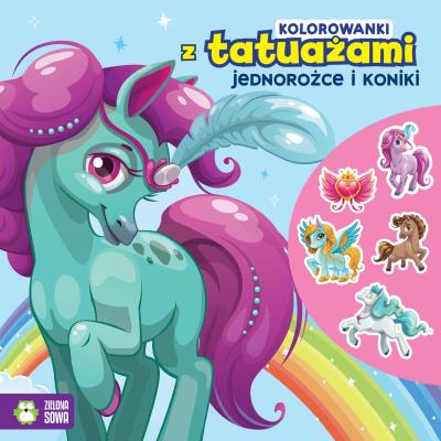 Okładka książki Kolorowanki z tatuażami. Jednorożce i koniki