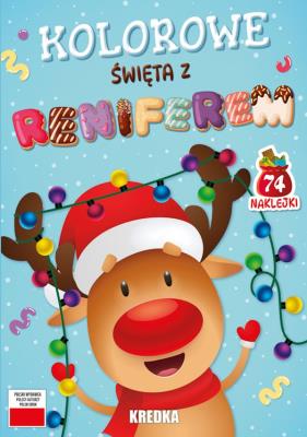 Okładka książki Kolorowe święta z reniferem