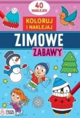 Okładka książki Koloruję i naklejam. Zimowe zabawy