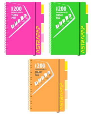 Opakowanie Kołozeszyt A4 PP Neon Line 200k. kratka 1szt.mix