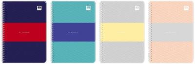 Kołozeszyt A5/80# Black&Blue pastel. Wydawca: Noster. SmakLiter.pl Opakowanie Kołozeszyt A5/80# Black&Blue pastel