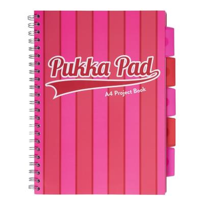 Kołozeszyt Pukka Pad A4 Project Book Vogue różowy. Wydawca: Pukka Pads. SmakLiter.pl Opakowanie Kołozeszyt Pukka Pad A4 Project Book Vogue różowy