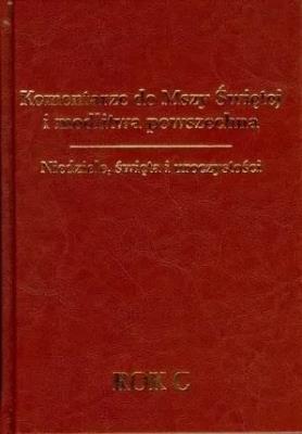 Okładka książki Komentarze do mszy św Rok C