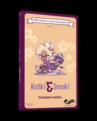 Komiks paragrafowy. Kotki i smoki. Autor: Jarvin, Ju. SmakLiter.pl Okładka książki Komiks paragrafowy. Kotki i smoki