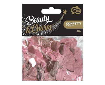 Opakowanie Konfetti foliowe kółeczka różowe 1.5cm 18g