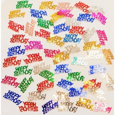 Opakowanie Konfetti metalizowane Happy Birthday kolorowe