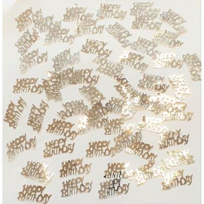 Opakowanie Konfetti metalizowane Happy Birthday srebrne