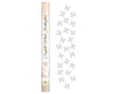 Opakowanie Konfetti pneumatyczne Motylki papierowe białe 60cm