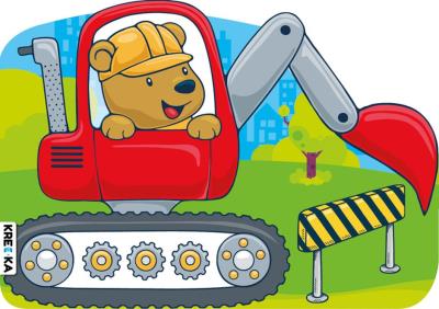 Okładka książki Koparka czerwona. Pojazdy dla maluchów. Kolorowanka