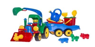 Opakowanie Koparka z przyczepą i kompletem mini 10el