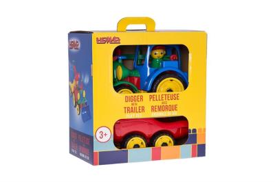 Opakowanie Koparka z przyczepą w kolorowym pudełku