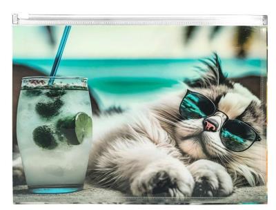 Koperta A4 PP z nadrukiem zip Chillout Cat. Wydawca: Centrum. SmakLiter.pl Opakowanie Koperta A4 PP z nadrukiem zip Chillout Cat