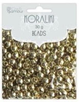 Opakowanie Koraliki 6mm 30g złote