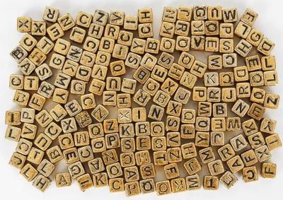 Opakowanie Koraliki ABC 04 złote