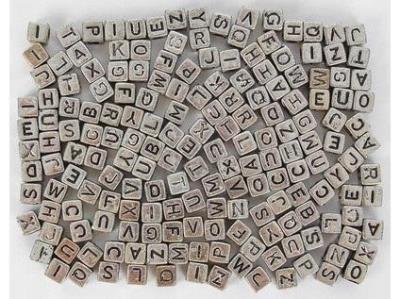 Opakowanie Koraliki ABC 05 srebrne