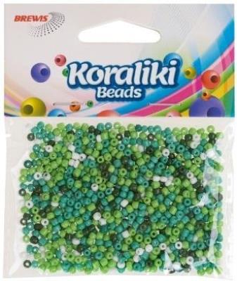 Koraliki akrylowe do nawlekania białe zielone 35mm. Wydawca: Brewis. SmakLiter.pl Opakowanie Koraliki akrylowe do nawlekania białe zielone 35mm