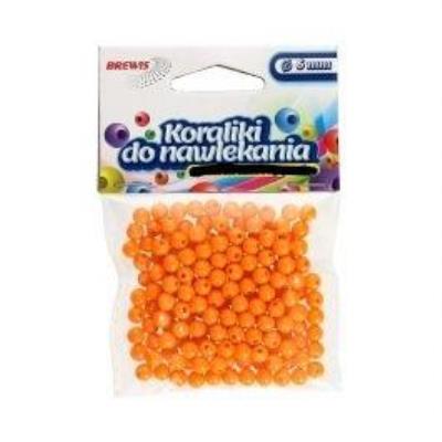 Opakowanie Koraliki do nawlekania pomarańcz + sznurek 6mm 16g