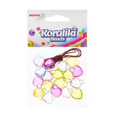 Koraliki do nawlekania serca. Wydawca: Brewis. SmakLiter.pl Opakowanie Koraliki do nawlekania serca
