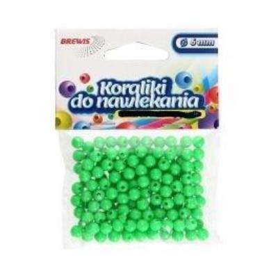 Opakowanie Koraliki do nawlekania zielone + sznurek 6mm 16g