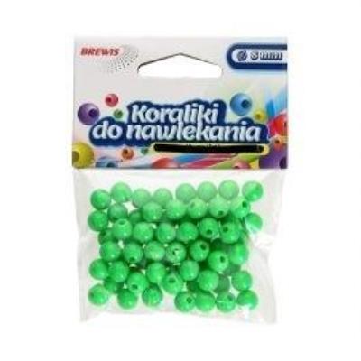 Opakowanie Koraliki do nawlekania zielone + sznurek 8mm 16