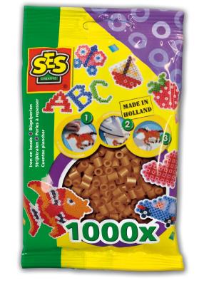 Koraliki do prasowanek brązowe 1000 szt.. Wydawca: SES Creative. SmakLiter.pl Opakowanie Koraliki do prasowanek brązowe 1000 szt.