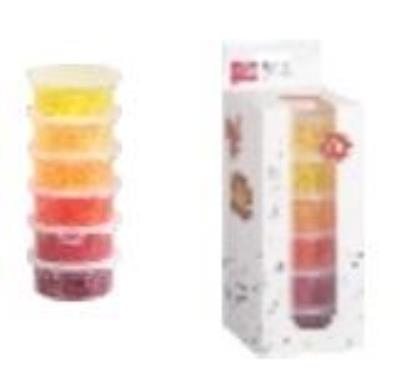 Opakowanie Koraliki do zaprasowywania żółto-czerw. 6 kolorów