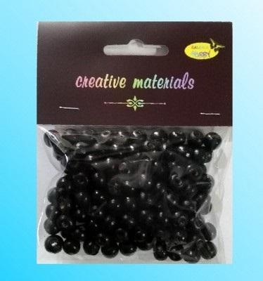 Opakowanie Koraliki drewniane czarne ok 26g ok150szt