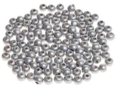 Koraliki drewniane do nawlekania srebrne 8mm 120sz. Wydawca: Brewis. SmakLiter.pl Opakowanie Koraliki drewniane do nawlekania srebrne 8mm 120sz
