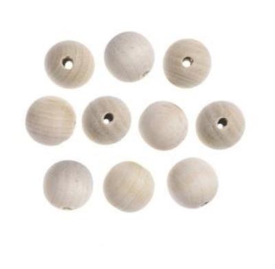 Opakowanie Koraliki drewniane kulki 25mm 10szt