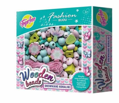 Opakowanie Koraliki drewniane kwiaty 450 szt