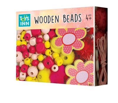 Opakowanie Koraliki drewniane małe różowe