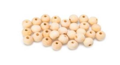 Opakowanie Koraliki drewniane naturalne 11x12mm 30szt