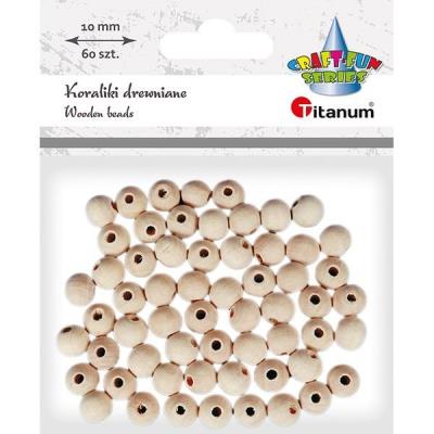 Opakowanie Koraliki drewniane okrągłe 60szt