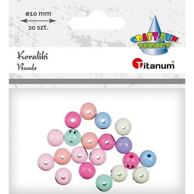 Opakowanie Koraliki plastikowe okrągłe z twarzą 20szt