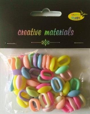 Opakowanie Koraliki plastikowe pastelowe 16x11mm 22g