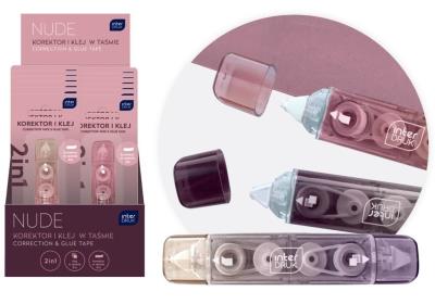 Opakowanie Korektor i klej w taśmie 2w1 Nude