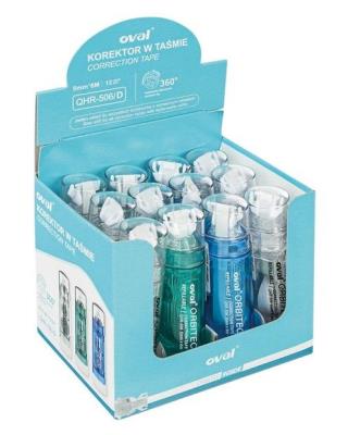 Korektor Oval Orbitec w taśmie 5mmx6m (12szt). Wydawca: Grand. SmakLiter.pl Opakowanie Korektor Oval Orbitec w taśmie 5mmx6m (12szt)