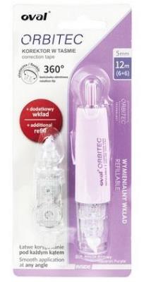 Korektor Oval Orbitec w taśmie 5mmx6m + wkład. Wydawca: Grand. SmakLiter.pl Opakowanie Korektor Oval Orbitec w taśmie 5mmx6m + wkład