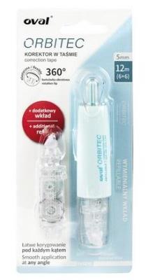 Korektor Oval Orbitec w taśmie 5mmx6m + wkład. Wydawca: Grand. SmakLiter.pl Opakowanie Korektor Oval Orbitec w taśmie 5mmx6m + wkład