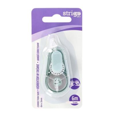 Opakowanie Korektor w taśmie 5mmx6m zielony STRIGO