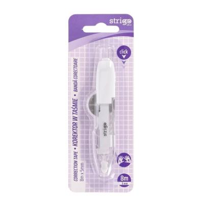 Opakowanie Korektor w taśmie automat. 5mmx8m biały STRIGO