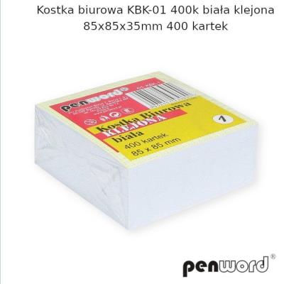 Opakowanie Kostka biurowa biała 85x85x35mm 400K
