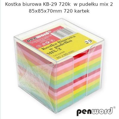 Opakowanie Kostka biurowa w pudełku mix 85x85x70mm 720K