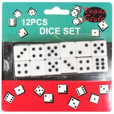 Opakowanie Kostka do gry biała 12szt