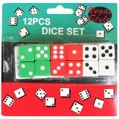 Opakowanie Kostka do gry kolorowa 12szt