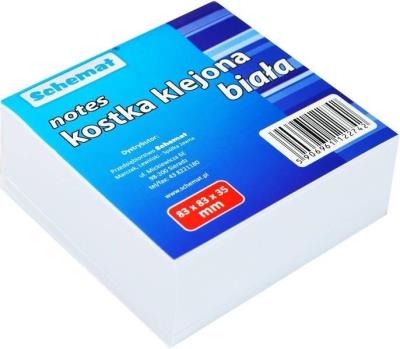 Opakowanie Kostka papierowa biała 83x83x35mm klejona
