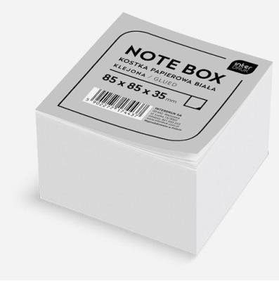 Opakowanie Kostka papierowa biała 85x85x35 mm klejona