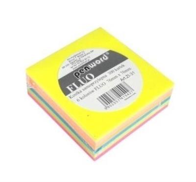 Opakowanie Kostka samoprzylepna fluo 76x76mm 300K