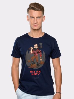 Opakowanie Koszulka męska Nie ma lipy Kochanowski granatowa M